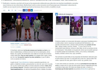 Publicación en el periódico ABC DE SEVILLA. Madrid Fashion Week, 2017