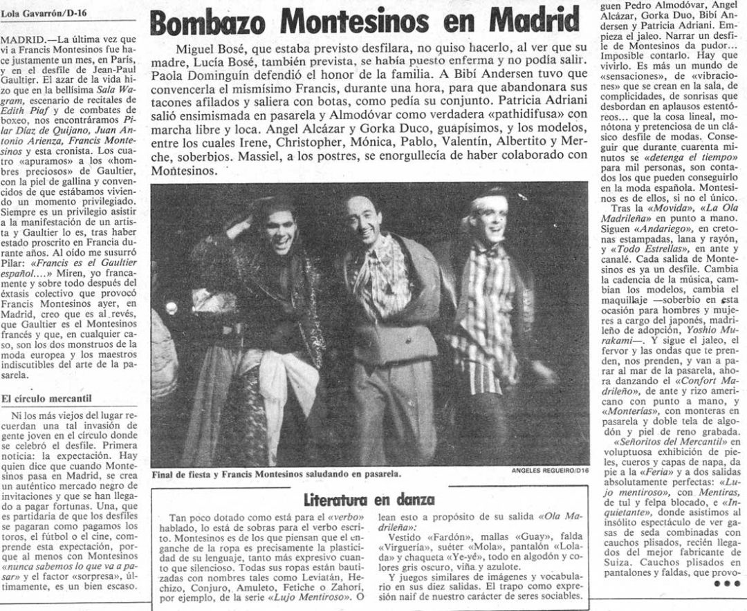 Bombazo Montesinos en Madrid, 1985