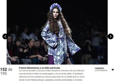 Publicación en el diario digital VANITATIS. Madrid Fashion Week, 2017