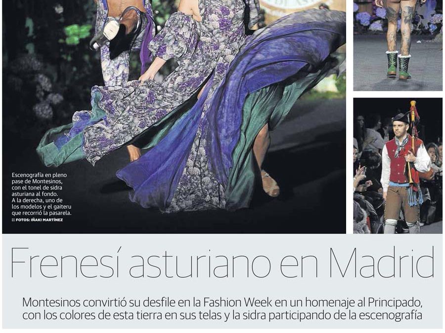 Publicación en el periódico EL COMERCIO. Madrid Fashion Week, 2017