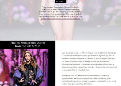 Publicación en la revista digital TELVA. Madrid Fashion Week, 2017