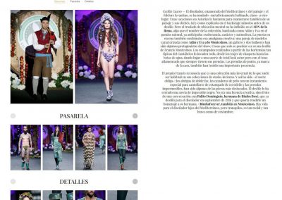 Publicación en la revista VOGUE ESPAÑA. Madrid Fashion Week, 2017